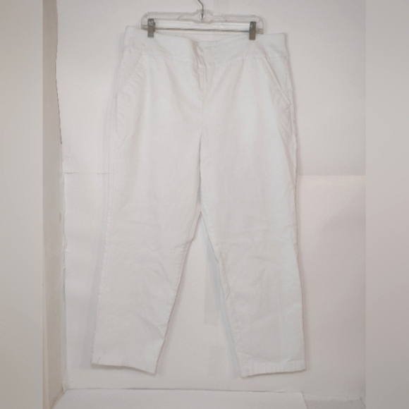 Allison Daley Plus Women's White Straight-Leg Pants Size (20)WS - Picture 1 of 12